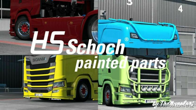 PAINTED HS-SCHOCH PARTS FOR SCANIA S & R V1.44 for Euro Truck Simulator 2