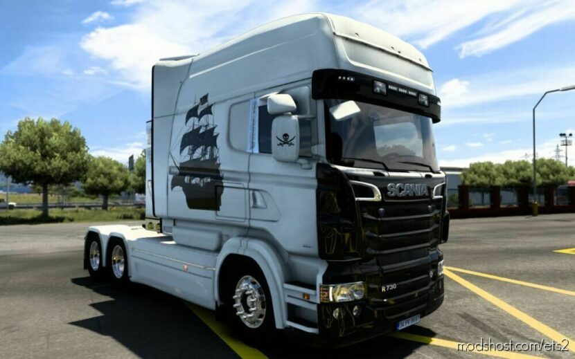 Skin Scania R Longline RJL Pirate [1.45] for Euro Truck Simulator 2