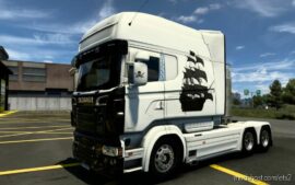 ETS2 Scania Mod: Skin Scania R Longline RJL Pirate 1.45 (Image #2)