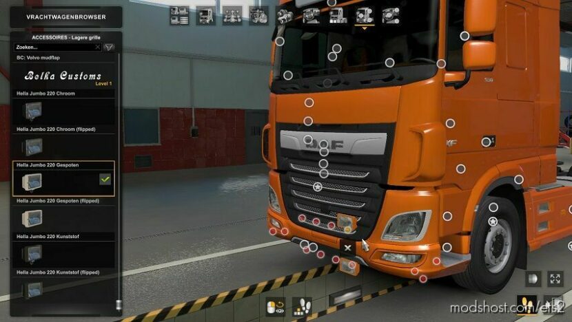 TUNING SLOTS FOR ALL SCS TRUCKS V1.45 for Euro Truck Simulator 2