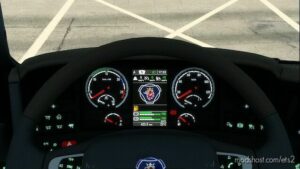 ETS2 Interior Mod: SCANIA R 2009 AND STREAMLINE IMPROVED DASHBOARD V1.45 (Image #2)