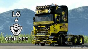 SCANIA L6&V8 OPEN PIPE W/ FKM EXHAUST SYSTEM V3.6 for Euro Truck Simulator 2