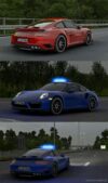 ETS2 Realistic Car Mod: Porsche 991.2 911 Turbo S 2016 V1.1 1.45 (Image #2)