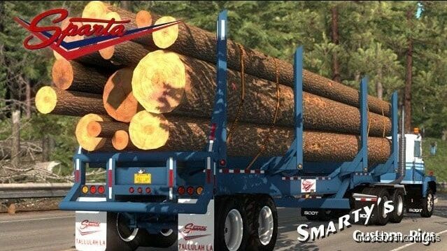Sparta 4 Bolster LOG Trailer V1.1 [1.45] for American Truck Simulator