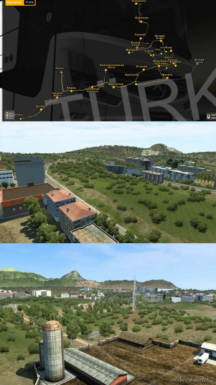 TR – Diyarbakır Haritası V2.0 / [1.45] for Euro Truck Simulator 2