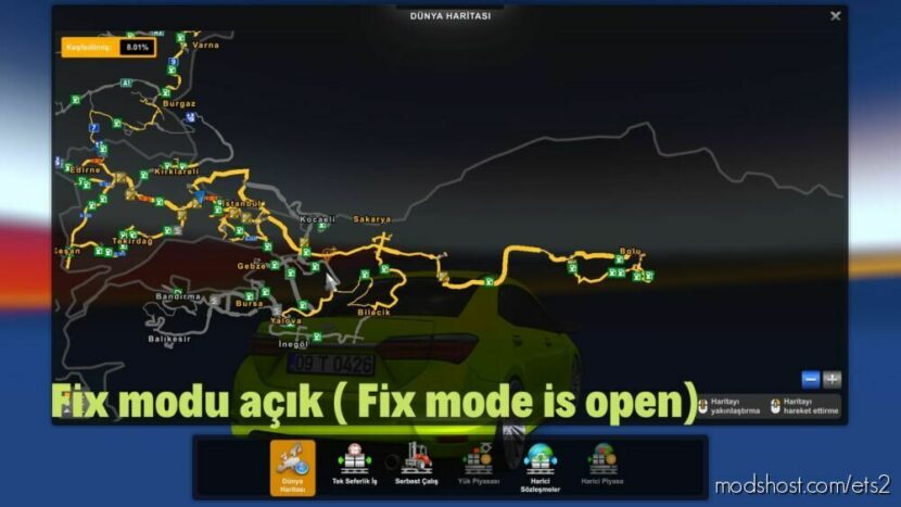 Onal Turkey Map Zoom FIX for Euro Truck Simulator 2