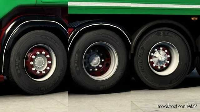 Paintable Rims For Truck And Trailer V1.5 for Euro Truck Simulator 2