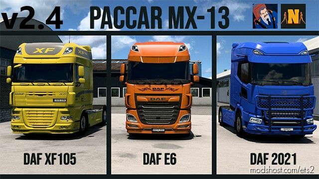 PACCAR MX 13 FOR DAF TRUCKS V2.4 for Euro Truck Simulator 2