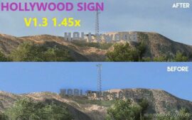 HOLLYWOOD SIGN IN LOS ANGELES V1.3 1.45 for American Truck Simulator