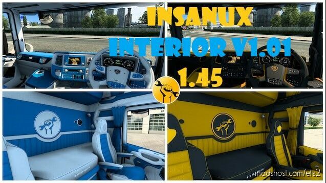 INSANUX SCANIA NG INTERIOR UK V1.01 1.45 for Euro Truck Simulator 2