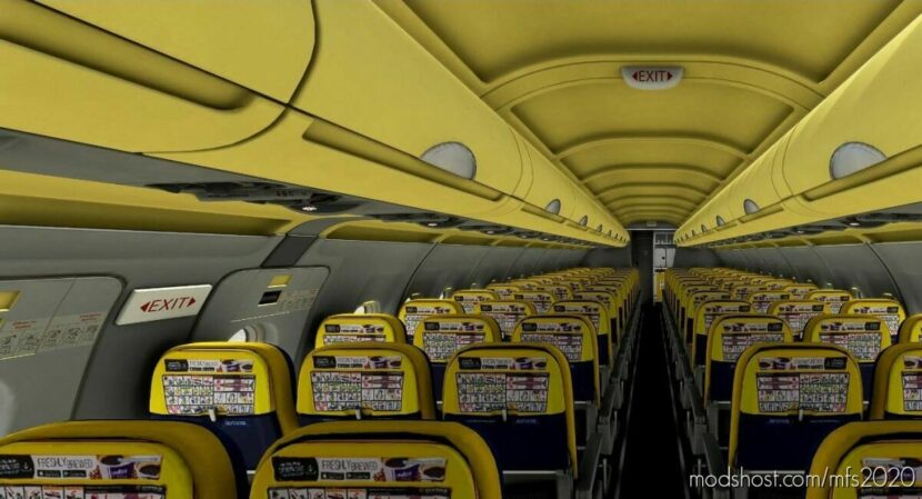 Fenix A320 Ryanair Concept Livery With NEW Interior Colours for Microsoft Flight Simulator 2020