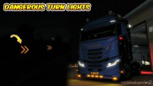 ETS2 Map Mod: Dangerous Turn Lights v2.5 1.45 (Image #2)