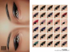 Geometric Dark Glitter Eyeliner | N102 for The Sims 4