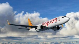 MSFS 2020 737-800 Livery Mod: Pmdg 737-800 Pegasus Airlines V1.1 (Image #2)