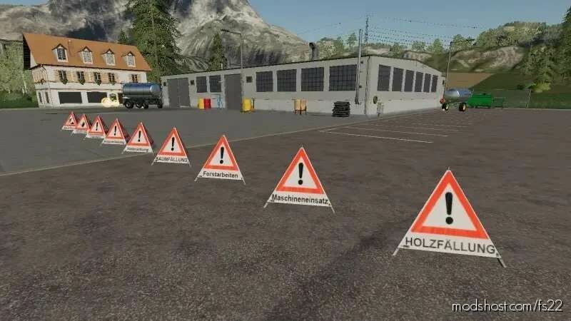 Forest WAY Barrier Pyramid Signs for Farming Simulator 22