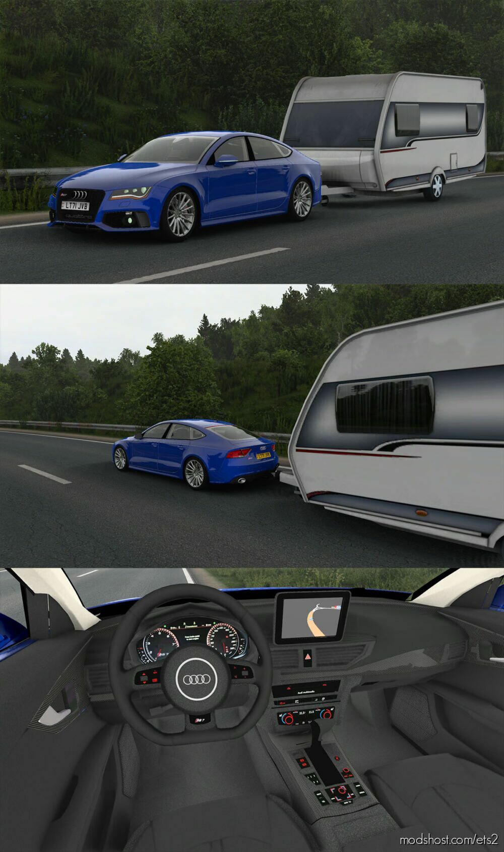 Audi RS7 Sportback 2013 4G8 V4.2 1.45 ETS2 Car Mod - ModsHost