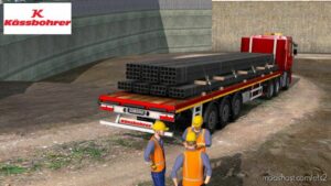 Ownable Kassbohrer Flatbed Trailer for Euro Truck Simulator 2