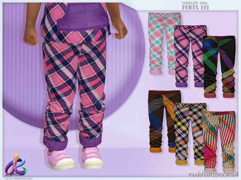 Toddler Girl Pants 191 for Sims 4
