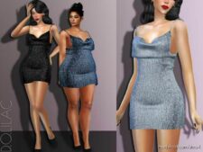 Sequin Mini Dress DO528 for Sims 4