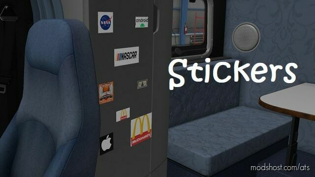 Cabin’s Refrigerator Stickers v1.0 1.45 for American Truck Simulator
