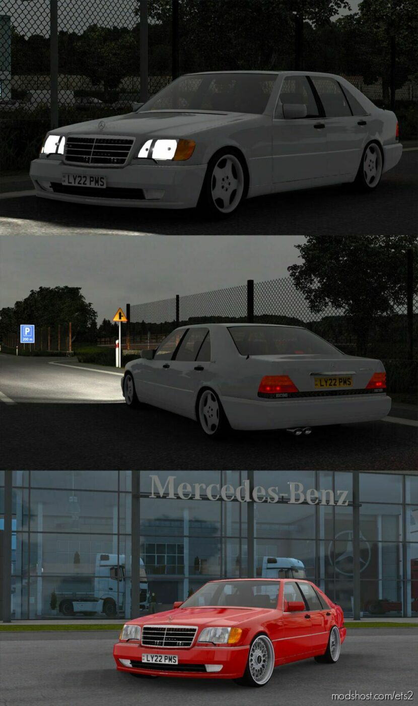 Mercedes-Benz W140 S-Class S600 V2.3 [1.45] for Euro Truck Simulator 2