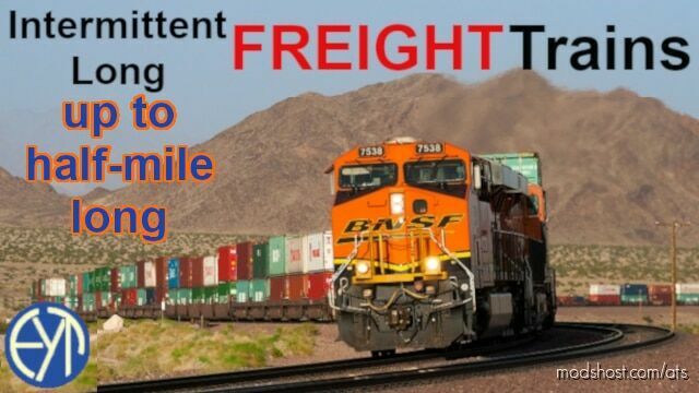 Intermittent Long Freight Trains v1.45cb for American Truck Simulator