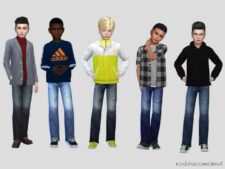 Gabbie Denim Jeans Boys for Sims 4