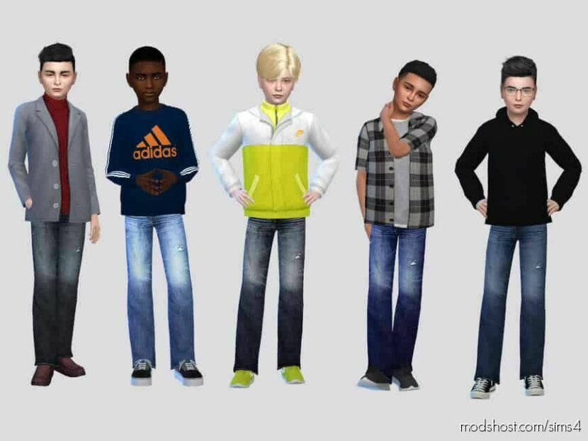 Gabbie Denim Jeans Boys for Sims 4