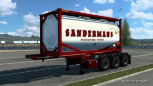 ETS2 Trailer Mod: SCS 20FT Liquid Tank – Sandermans (BE) (Image #2)