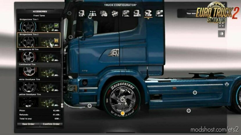 Sports Wheels Pack v1.2 1.45 for Euro Truck Simulator 2