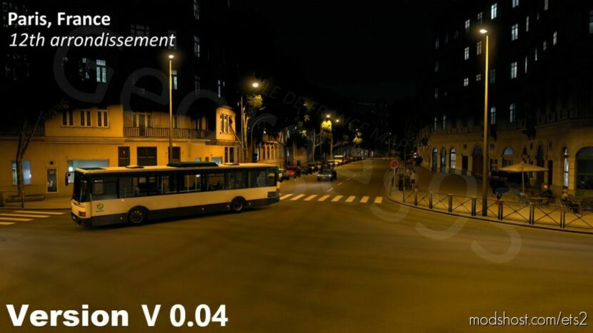 Paris suburbs (Île-de-France) v0.04 1.45 for Euro Truck Simulator 2