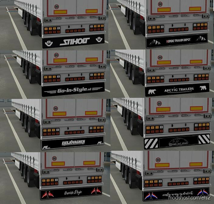 SCS Trailer Mudflap Pack for Euro Truck Simulator 2