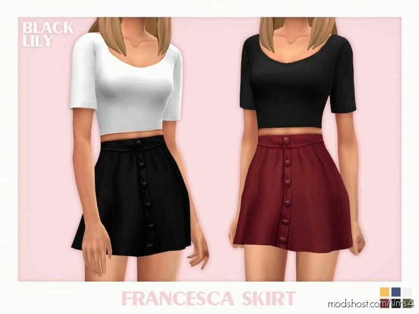 Francesca Skirt for Sims 4