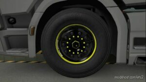 ETS2 Wheels Part Mod: Black Yellow For Abasstreppas Wheels (Image #2)