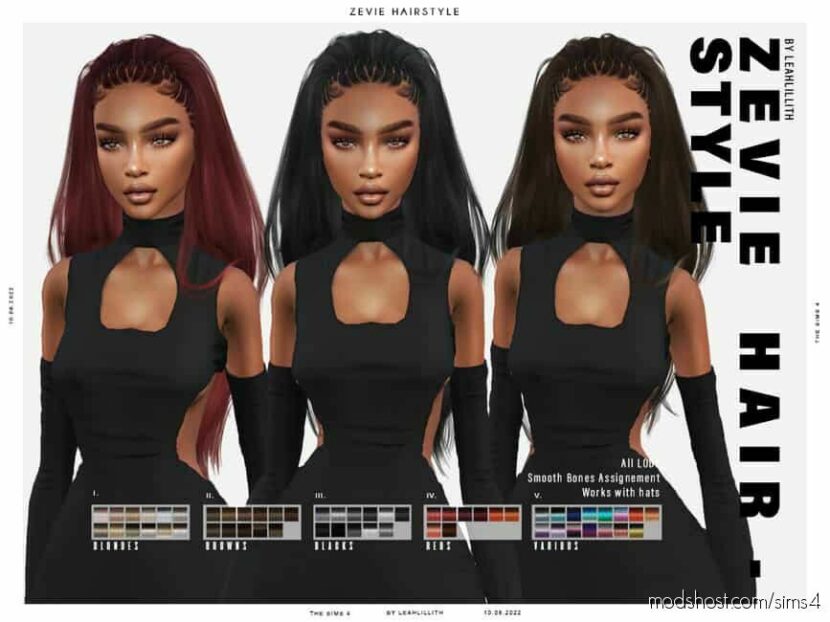 [Patreon] Zevie Hairstyle for Sims 4
