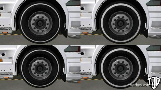 TJD Mods White Line Tyre for Euro Truck Simulator 2