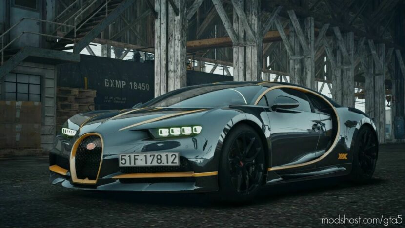 Bugatti Chiron Gold Strip [Add-On] for Grand Theft Auto V