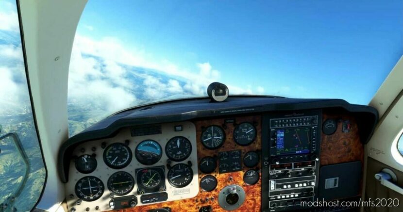 Walnut Burl Panel For Carenado V35B Bonanza for Microsoft Flight Simulator 2020