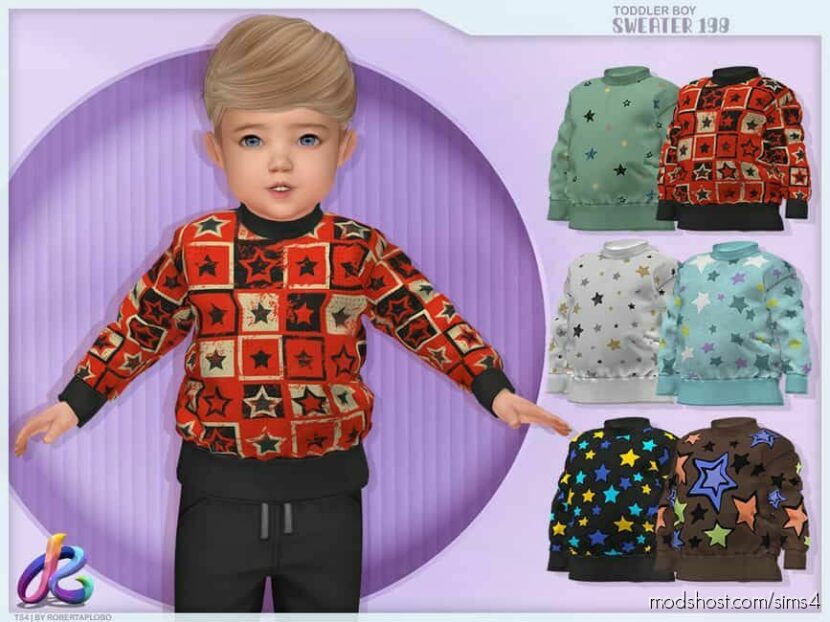 Toddler BOY Sweater 198 / Retexture for Sims 4