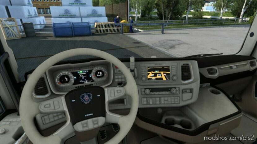 Scania Next Generation – White / Beige Interior for Euro Truck Simulator 2