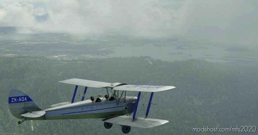 DE Havilland DH-82 Tiger Moth Zk-Aqa for Microsoft Flight Simulator 2020