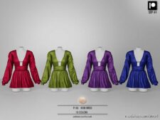 Sims 4 Adult Clothes Mod: (Early Access) BOW Dress P136 (Image #2)