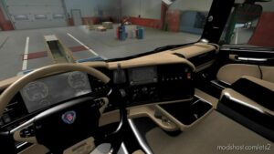 Scania – Black & Beige Interior for Euro Truck Simulator 2