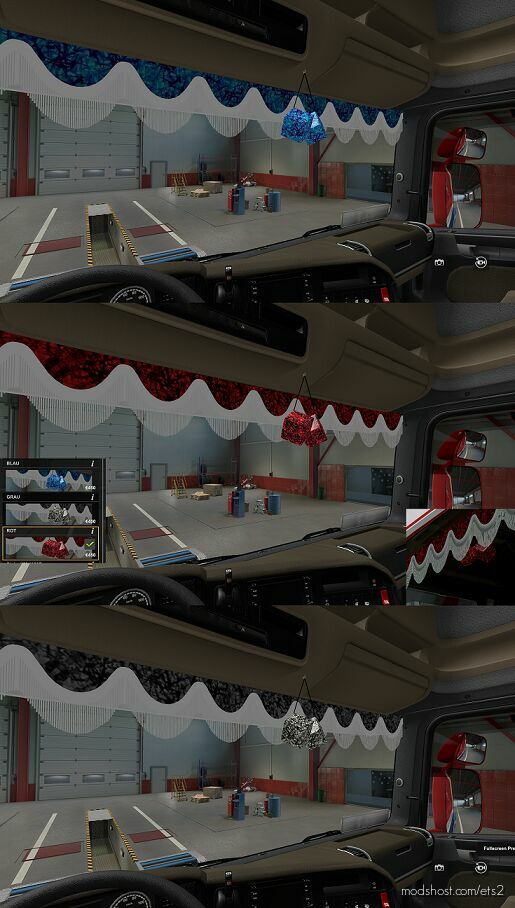 Plush Cubes Interior Add-On ALL Trucks for Euro Truck Simulator 2