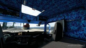 Volvo FH5 Blue Danish Plush Interior + Exterior 3.0 (LOW CAB) for Euro Truck Simulator 2