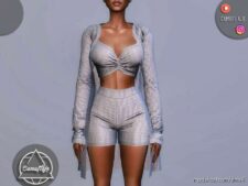 SET 161 – Cardigan With A TOP (Sweater) for Sims 4