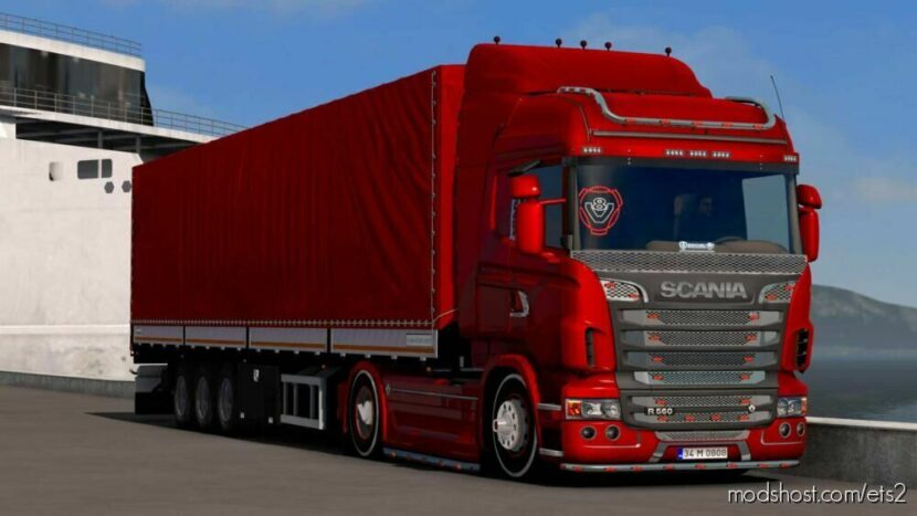 Scania V8 Open Pipe With FKM Garage Exhaust System V3.5 for Euro Truck Simulator 2