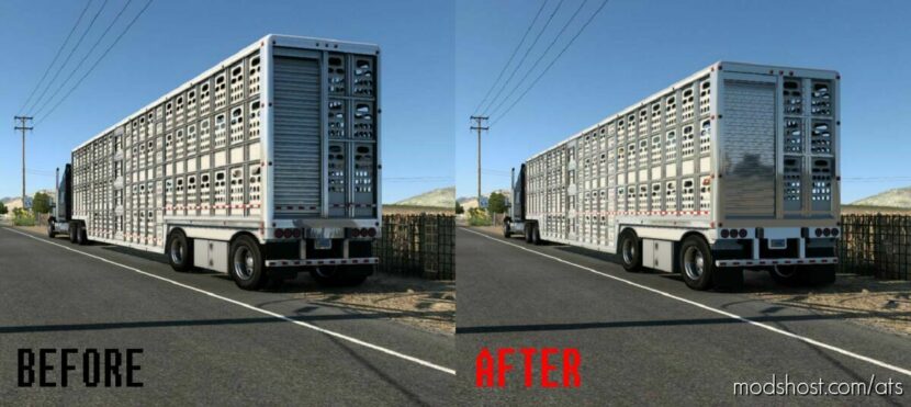 SCS livestock trailer Rework v1.45 for American Truck Simulator