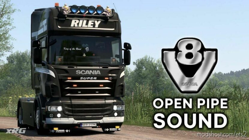 Scania V8 Open pipe sound w/ Lepidas Team exhaust system v2.0.2 for Euro Truck Simulator 2
