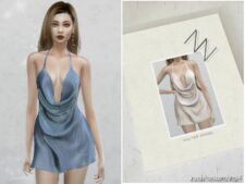 Zn-Halter Dress for Sims 4